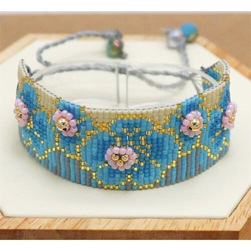 ZHONGVI MIYUKI Bracelet Flower Jewelry Women Pulseras Mujer 2020 Cuff Bracelets Handmade Loom Woven Bohemian Fashion Summer Sea