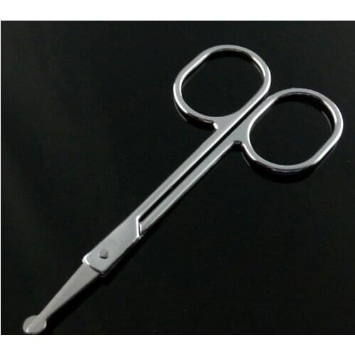 10 pcs safe round head stainless steel beauty makeup eyebrow shaping scissors Ear trimer trimming nose hair trimmer scissors