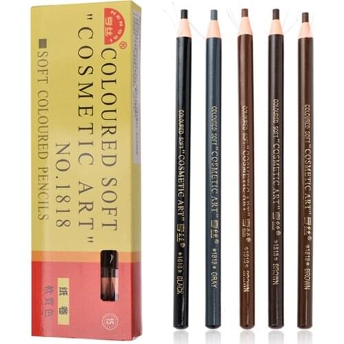 12pcs/box Eyebrow Pencil Peeling off Longlasting Waterproof Cosmetic Tint Dye Eyebrow Pencil Makeup Tools Microblading Supplies