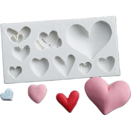 3D Heart Shape Silicone Mold Cake Decorating Tools Cupcake Silicone Mold Chocolate Mould Decor Muffin Pan Baking Stencil K214