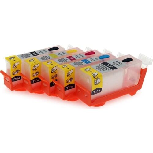 5pcs for Canon pgi220 Refillable Cartridges MP980 MP990 IP3600 IP4600 IP4700 MP540 MP540X MP550 MP560 MP620 MP620B PGI 220 221