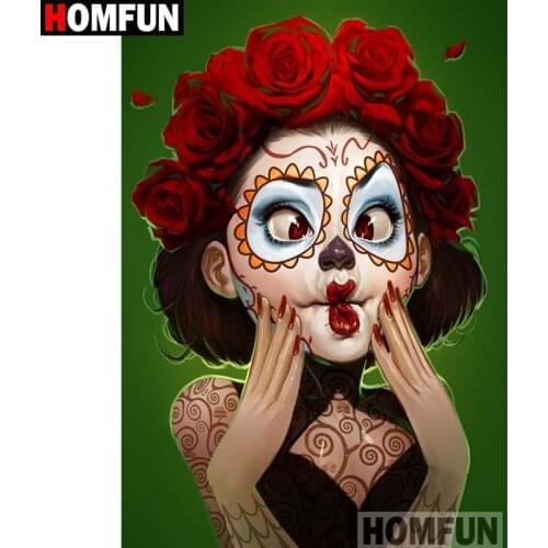 HOMFUN Full Square/Round Drill 5D DIY Diamond Painting "Cartoon beauty" 3D Embroidery Cross Stitch 5D Home Decor A16048