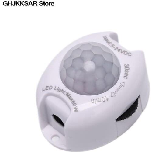 1PCS Motion Sensor Light Switch 5V 24V DC Movement Detector Activated Automatic Switch