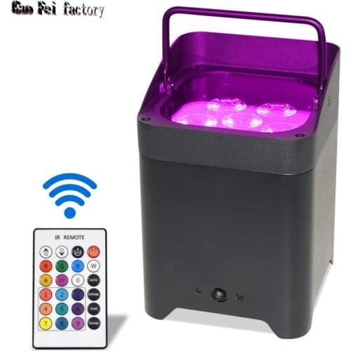 Battery Par LED Uplighting IR WiFi App Control DMX512 Wireless 6x18W RGBWUA 6In1 Disco Dj Wedding Party Stage Lighting