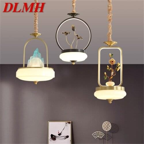 DLMH New Pendant Light Modern Creative Brass Lamp Fixtures LED Decorative For Home Stairs Dining Room
