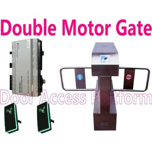 Double Motor Turnstile Access Control Swing arm controller machine,Pedestrian passageway security office safety full doors kit