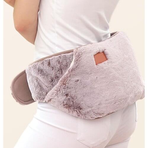 Safe and Explosion-proof Charging Hot Water Bottle Rabbit Velvet Waist Belt Warm Waist Warmth Universal Two-in-one Gift