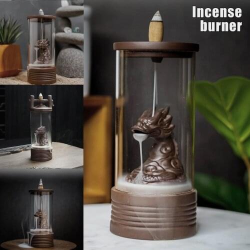 Dragon Falls Zen Temple Backflow Incense Burners Ceramic Aromatherapy Burners Desk Accessories Incense Waterfall курильница