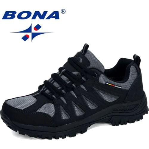 BONA 2020 New Designers Popular Style Men Hiking Shoes Outdoor Sport Shoes Trail Sneakers Man Climbing Athletic Footwear Man