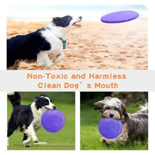 Pretty&Better Silicone Flying Saucer Dog Cat Toy Dog Game Flying Discs Resistant Chew Puppy Training Interactive Dog Supplies