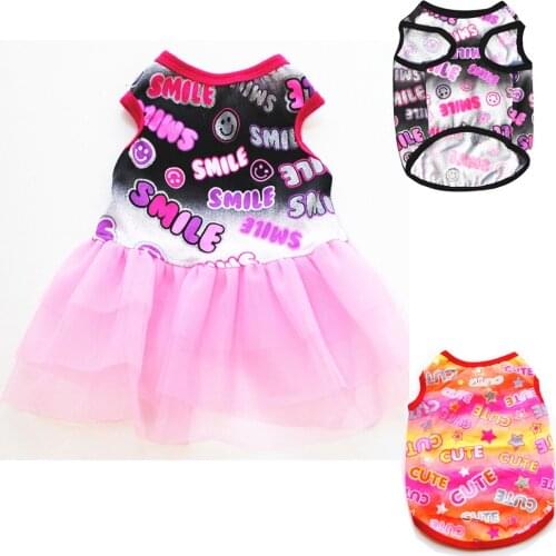 Pet Summer Dress Small Medium Dogs Wedding Dresses Chihuahua Vest Skirt Cute Spring Puppy Cat Costume Clothing