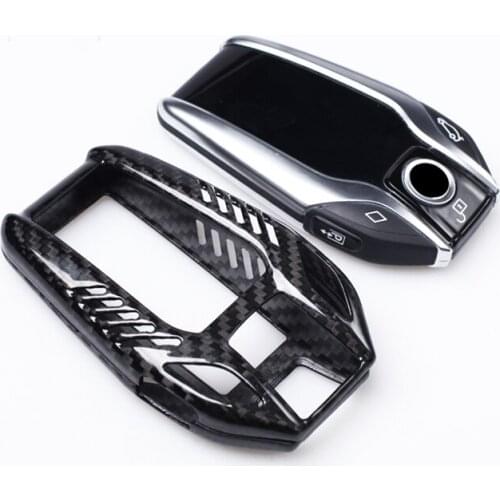 Fashion Accessory Carbon Fiber Key Shell Key Case Cover For BMW 5 series I12 G12 G11 G20 G30 Car Cover