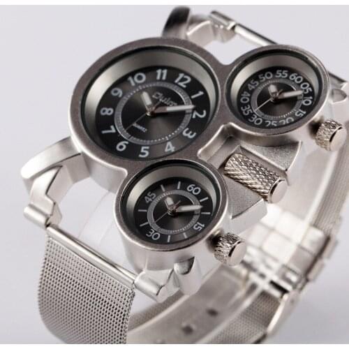 Male Luxury Brand OULM 1167 Watches Full Steel Band Army Vintage Mens Unique Designer Wristwatches Montres de Marque de Luxe