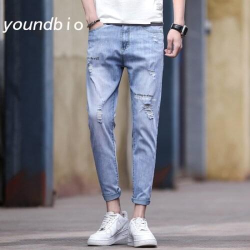 2021 Mens Ripped Jeans Stretch Denim Pants Casual Spring Mens Jeansnew Mens Jogging Casual Pants Streetwear 3015