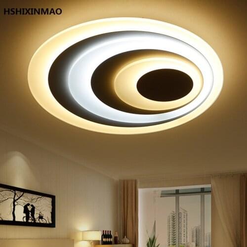 New ultra-thin acrylic modern simple circular LED ceiling lamp living room lamp bedroom study hall chandelier lamp AC90-260V