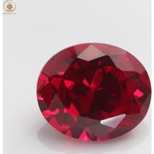 Wholesale Oval Cut 5# Ruby Gemstone Beads 3x5MM-13x18MM Synthetic Corundum for DIY Fashion Jewelry Making Factory Direct