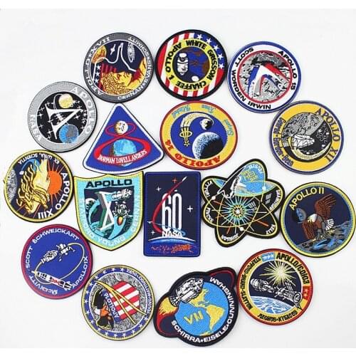ORIGINAL SPACE Apollo Mission Patch VOYAGER EMBLEMS BACK SPACE Collage Astronaut Space Suit Program Souvenir Patch Badge