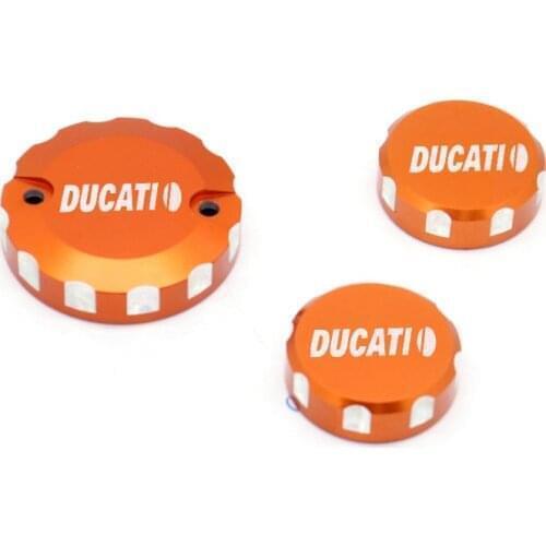 Front Brake Clutch Rear Brakes Fluid For DUCATI Monster 1100/S/EVO Reservoir Cylinder Cover Oil Cap Tank Cup Red Logo