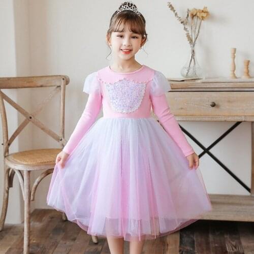 Gilrs Frock Flower Gown Princess Costume Children Prom Clothing Wear Halloween Christmas Party Dress Up