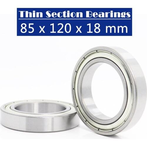 6917ZZ ABEC-1 (2PCS) 85x120x18MM Metric Thin Section Bearings 61917ZZ 6917ZZ