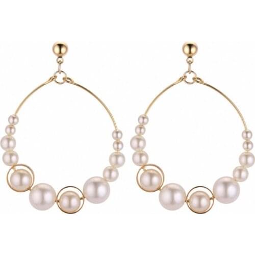 TONGKWOK Bohemia Exaggeration Dangle Earrings For Women Silk Thread Tassel Metal Long Chandelier Earrings #132078