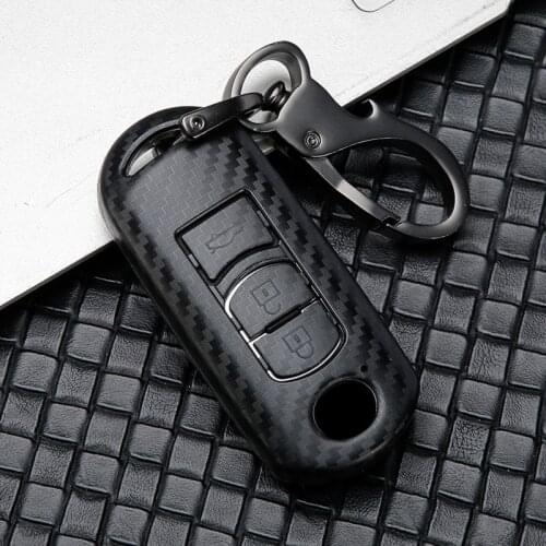 Carbon Fiber car key cover key case For Mazda 2 3 6 Axela Atenza CX-5 CX5 CX-3 CX-7 CX8 CX-9 2016 2017 2018 Smart 2/3 Buttons