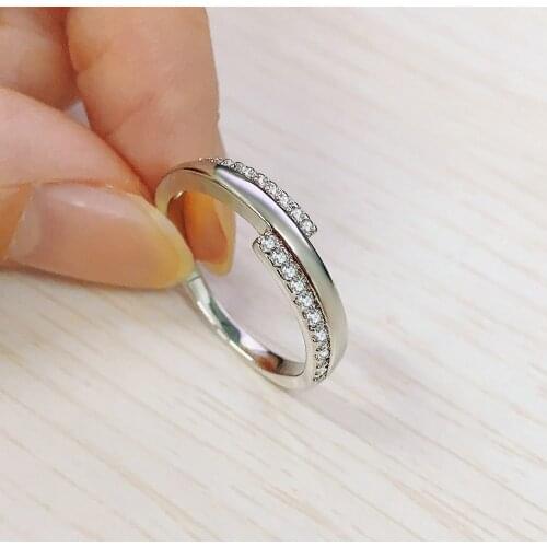 ZHOUYANG Ring For Women Simple Double Row AAA+ Cubic Zirconia White Gold Color Daily Finger Ring Gift Fashion Jewelry DZR019