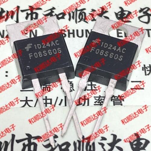 10pcs / lot FFPF08S60STU F08S60S new stock TO-220 8A 600V