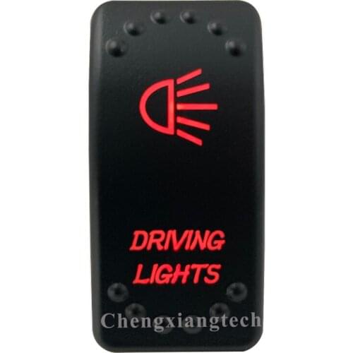 12V 20A / 24V 10A Dual Red Led 5P On Off SPST Rocker Switch Driving Lights Waterproof for Car Boat Truck Circuit Breaker