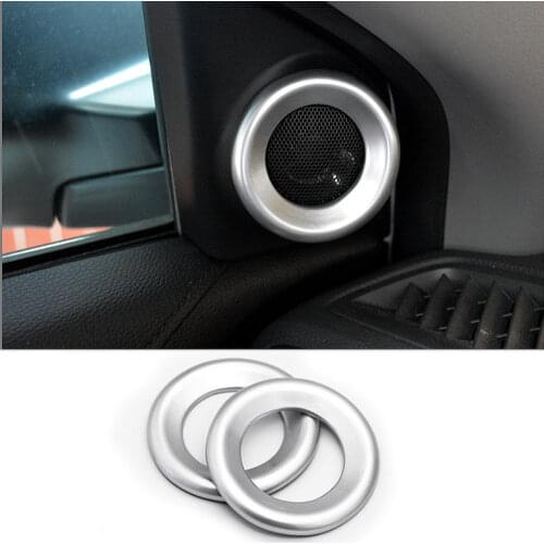2PCS For Honda CRV CR-V 2017 Matte Chrome Front Audio Speaker Trim Car Inner Audio Ring Cover