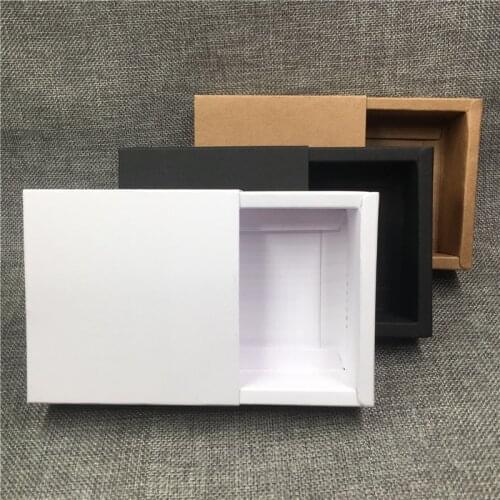 50Pcs/Lot Regular Cube Shape Vintage Style Kraft Blank Paper Drawer Gift Packing Box For Soap Craft Cake Flowers Biscuits Bread