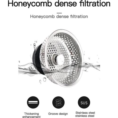 80 Mm Stainless Steel Round Floor Drain Kitchen Sink Filter Sewer Drain Hair Filtration Bathroom Kitchen Hair Filtre Accessories