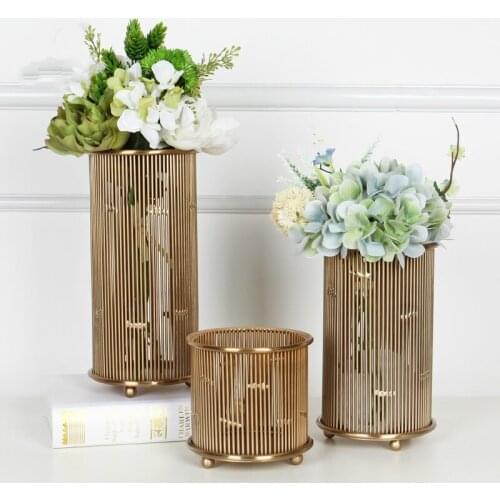 American Home Decoration Wrought Iron Vase Decoration Wedding Dry Flower Flower Arrangement Decoration