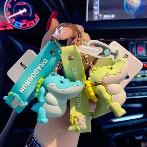Брелок для ключей 2021 Animal Keychain Crocodile Bag Car Couple Pendant Key Ring Cute Creative Keychains Women Ornaments 019