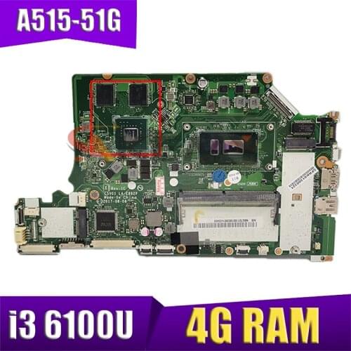 C5V01 LA-E892P For ACER A515-51G A315-53G A615-51G A615-51 Motherboard CPU i3 6100U Gpu: 940 2 Gb, 4G RAM DDR4 100% Test Ok
