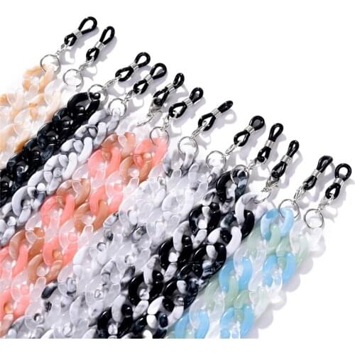 Imixlot 1 Piece Temperament Elegant Candy Color Acrylic Hanging Neck Glasses Chain Unisex Fashion Anti-slip Eyewear Cord Holder