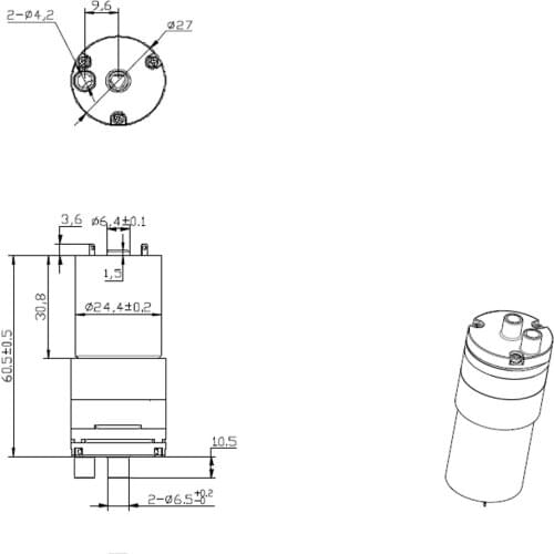 DC12V Low Noise Diaphragm Self-Priming Water Pump Vacuum Suction Pump #2