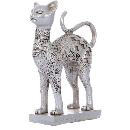 Ancient Egyptian Cat Large size Silver Cat Decor Gift Home Office Decor 19Cm x 7 Cm Reflect Ancient Egyptian Culture