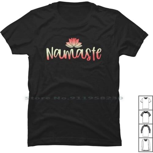 Namaste T Shirt 100% Cotton Meditation Namaste Mandala Gypsy Yoga Mast Zen Ast St Ra Am