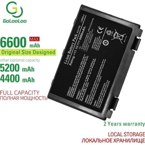 Golooloo 6 cells laptop battery for Asus A32-F52 A32-F82 L0690L6 X5DIE X5DIJ X5DIJ-SX039c X5DIN X5E X5J X65 X70 X8AAF X8B X8D