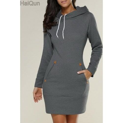 Haiqun Womens Hoodies Dresses