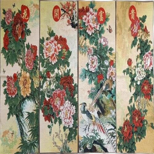 Chinese hand embroidery (colorful Thangka decorative painting, hanging painting in living room