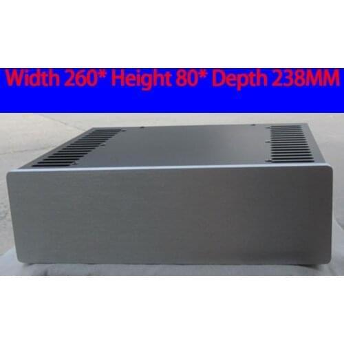 260*80*238MM Q26 Class A Amplifier Chassis Box House DIY Enclosure with Cooling Holes Amplifier Case Shell