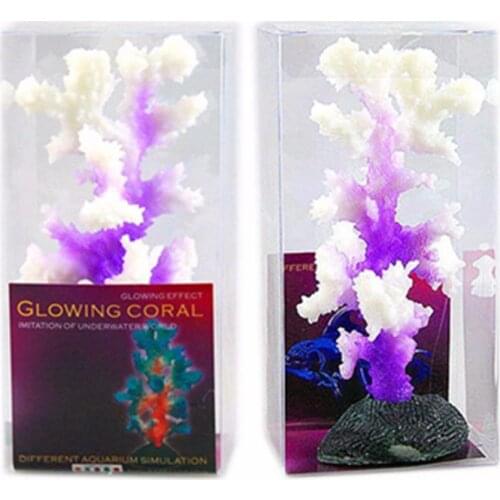 Red Green Gray Purple Coral Aquarium Landscaping Home Furnishing Ornaments Home Decoration Luminous Fluorescence Coral Tree
