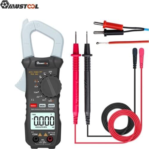 MUSTOOL X1 6000 Counts True RMS Clamp Meter Auto Digital Multimeter With Square Wave Output ohm/V/A/Diode/Freq/Cont Voltage Test