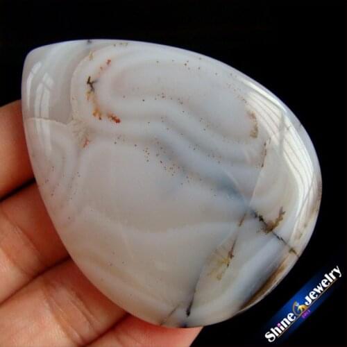 Men Jewelry Pendant Slide Large Natural Moss Agates Stone Pendant Necklace Wholesale Fashion Pendants for Boys Gifts B456