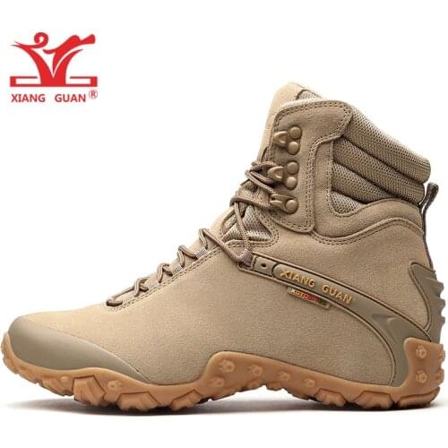 Men Winter Hiking Boots Cow Leather For Women Outdoor Trail Non Slip Sport Snow Shoes Climbing Mountain Hunting Walking Sneakers