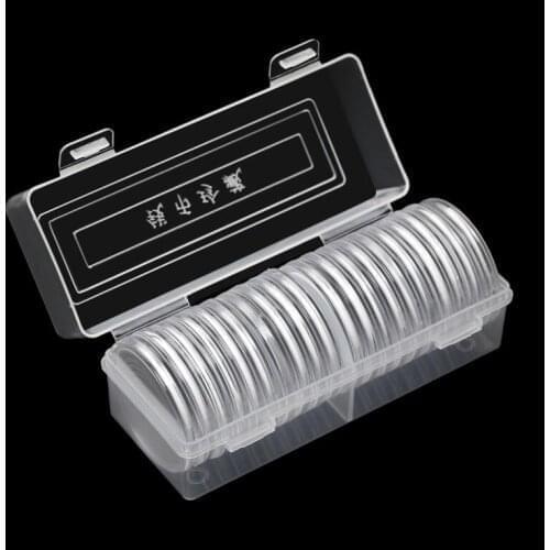 Wholesale 60sets Portable Professional Commemorative Coin Collection Storage Box Coin Capsule Holder Round Storage Case