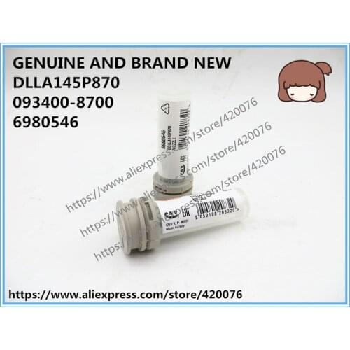 GENUINE AND BRAND NEW DIESEL COMMON RAIL FUEL NOZZLE DLLA145P870, 093400-8700, 6980546 FOR INJECTOR 095000-5600, 1465A041