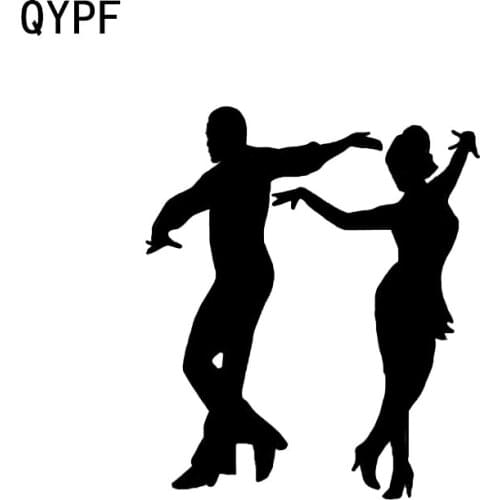 QYPF 13.1*15.4 Fashion Aerobic Exercise Street Dancing Sports Decor Fitness Car Sticker Silhouette Vinyl C16-2115